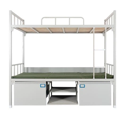 Metal Bunk Bed With Storage Cabinet